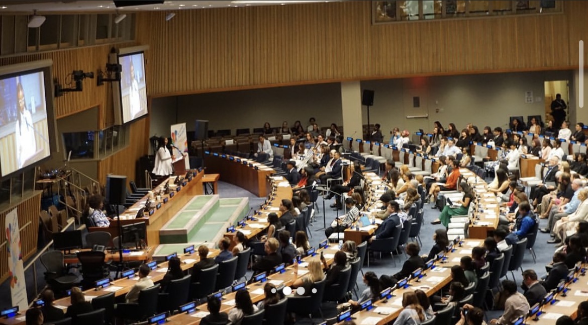 Dewey students at the 2023 International Day of Peace Youth Event, which took place at the United Nations.