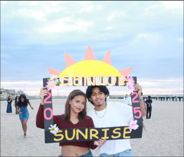 Alyssa Carlo and Ismael Casarez at Senior Sunrise 2024.