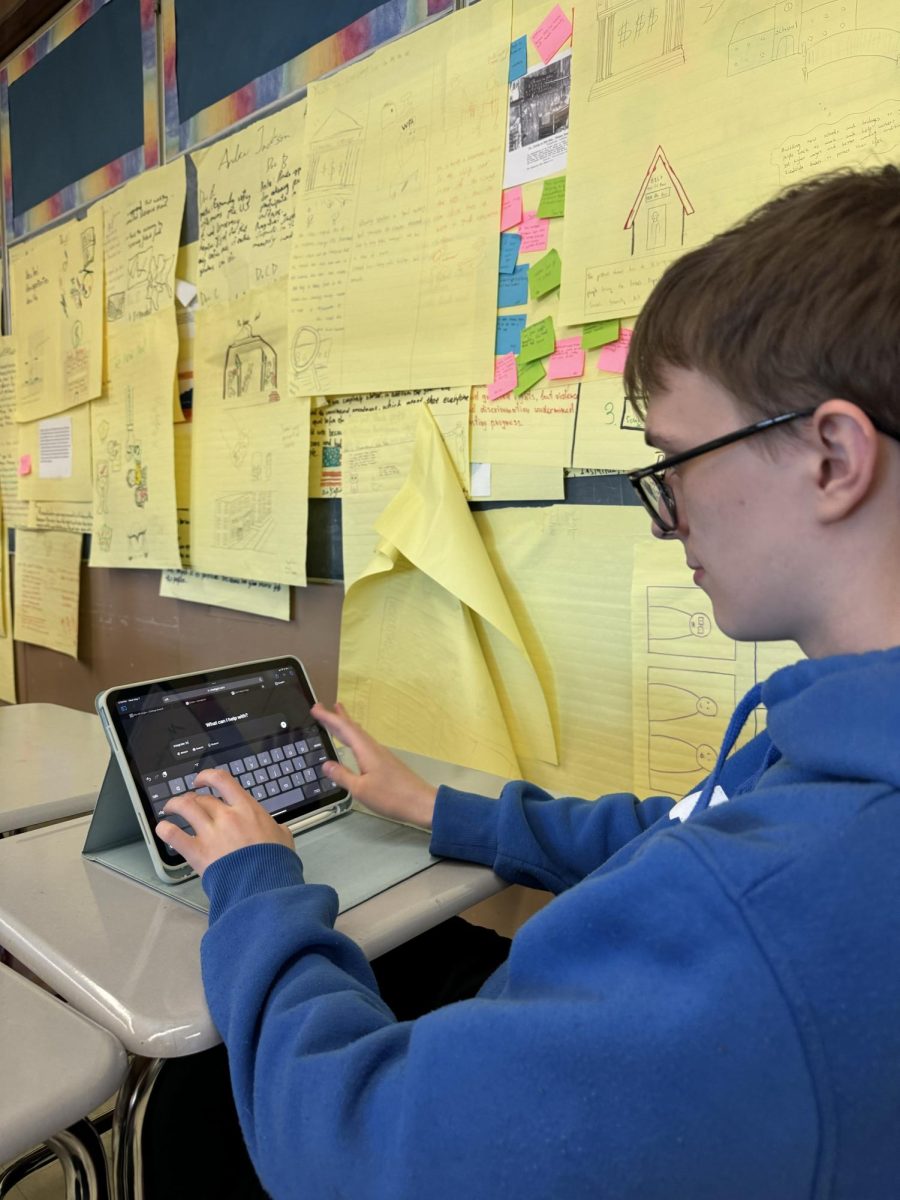 A student using artificial intelligence to help him with his calculus class.