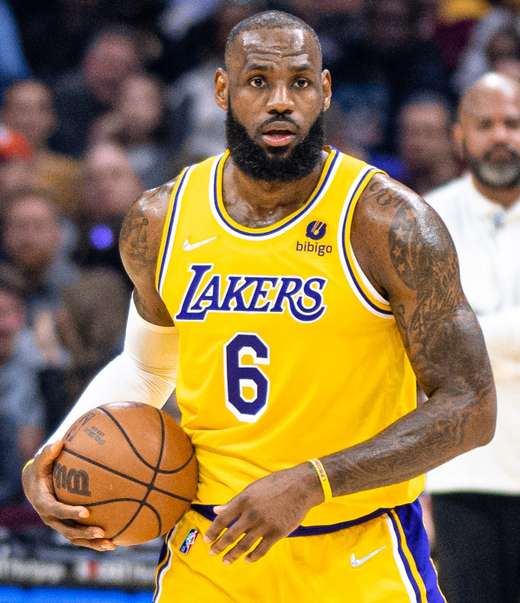 From Wikimedia Commons: LeBron James during a game vs. the Cleveland Cavaliers on March 21, 2022.